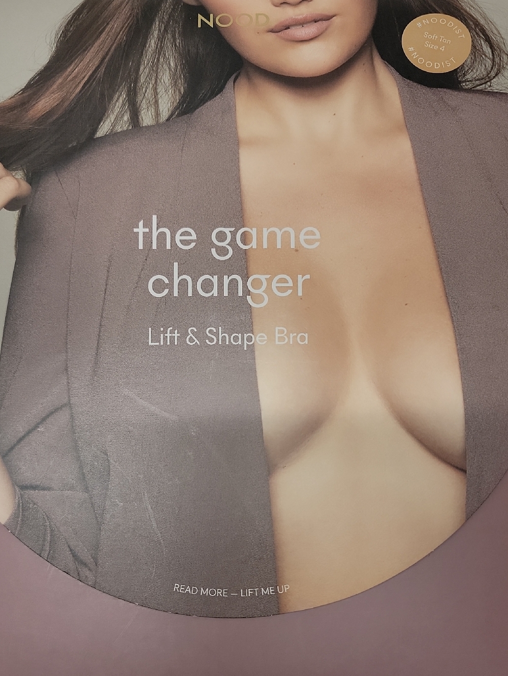 NOOD The Game Changer Lift & Shape Bra — Soft Taupe Size 4